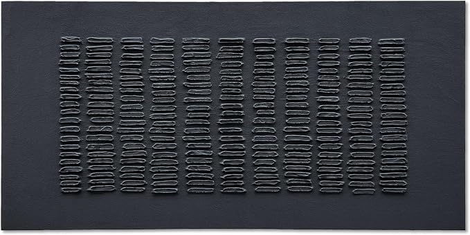 NANKAI Art Hand-Painted Thick-Textured Black Minimalist Wall Art, 30x60 inches Contemporary Art Canvas Oil Painting, Large-Scale Home Office Corridor Wall Art
