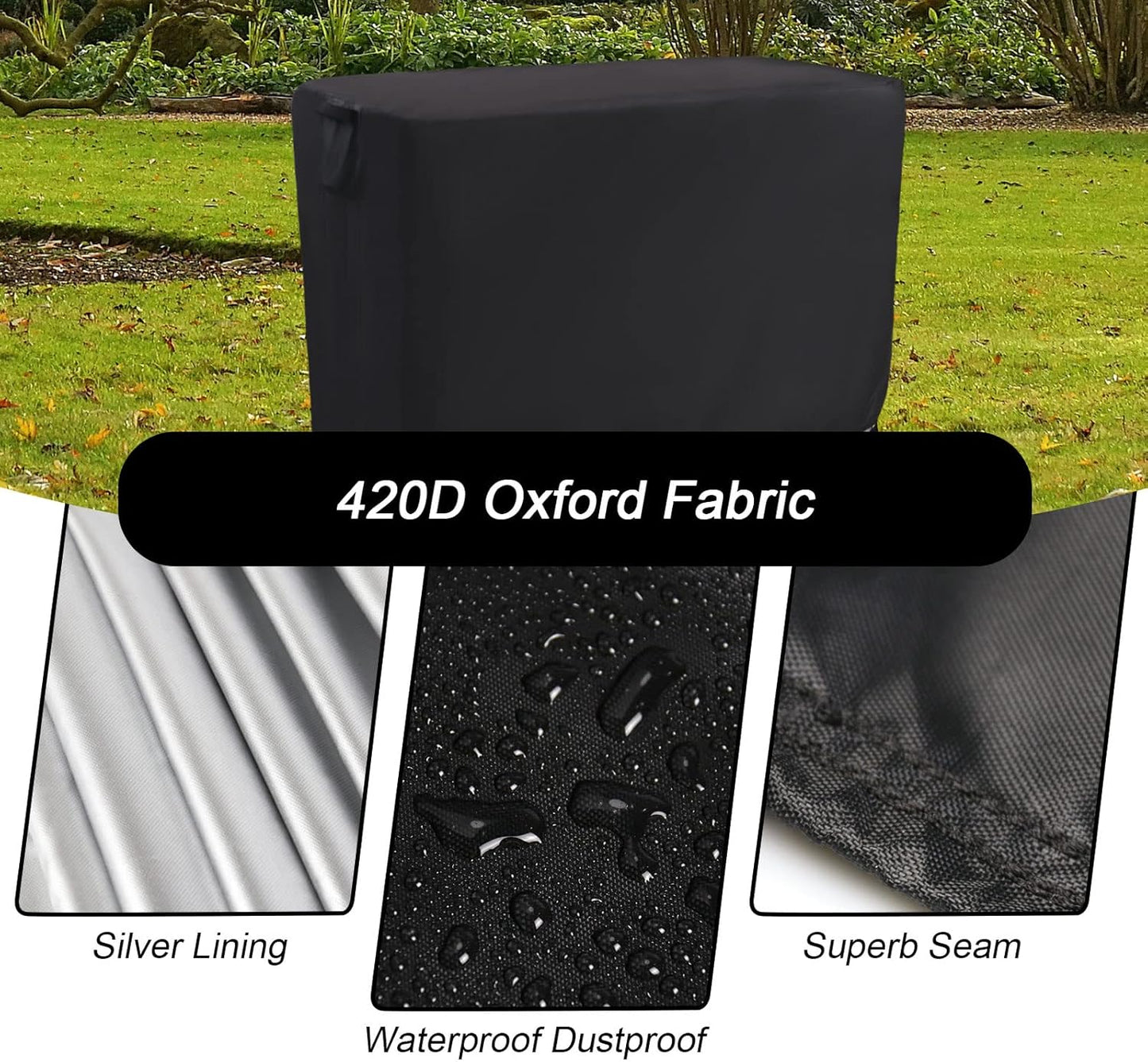 Kingling Outdoor Prep Table Covers, Waterproof Stainless Steel Table Cover Metal Table Cover Protection for Patio Kitchen Prep/Work Tables - 72''L x 24''W x 35''H