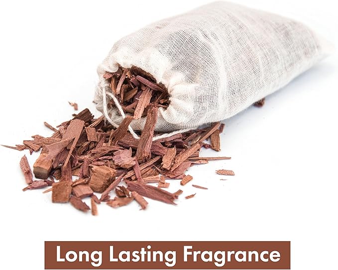 Lavande Sur Terre Pack of 24 Cedar Sachets Bag, Red Cedar Chips Sachets for Clothes Storage, Home Fragrance Sachet for Drawers and Closets, LV-F-CC-1