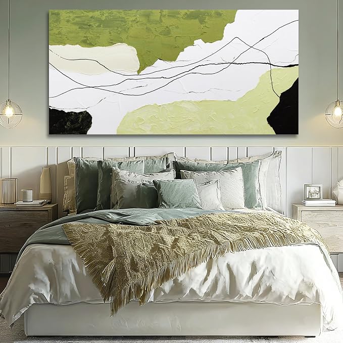 Dolidoteart Hand-Painted Abstract Oil Painting Canvas, Large 29x58 Inch Modern Textured Artwork for Living Room, Bedroom, Office, Hallway Wall Decor