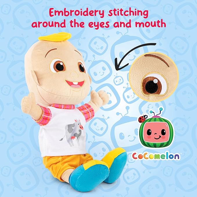 Jay Franco CoComelon JJ Stuffed Pillow Buddy - Super Soft Polyester Microfiber, 17 inch (Official CoComelon Product)