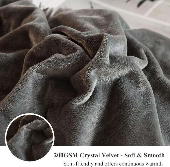 XeGe Plush Shaggy Duvet Cover Set, Luxury Ultra Soft Crystal Velvet Fluffy Bedding Set 2 Pieces(1 Faux Fur Furry Comforter Cover + 1 Fuzzy Faux Fur Pillowcase), Zipper Closure(Twin, Dark Gray)