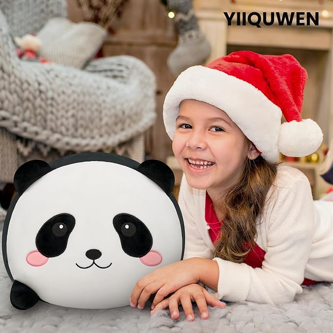 Panda Plush, Stuffed Animal Set with 4 Baby Pandas, Soft Stuffed Toy Pillow, Cute Birthday for Kids Boys Girls