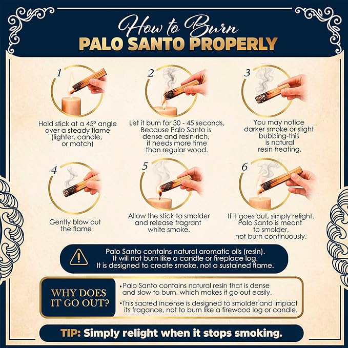 Palo Santo Smudging Sticks – 24 Pack (8 oz / 220 g) | Natural Palo Santo Incense Sticks from Peru | Resin-Rich Aromatic Sticks for Smudging & Meditation