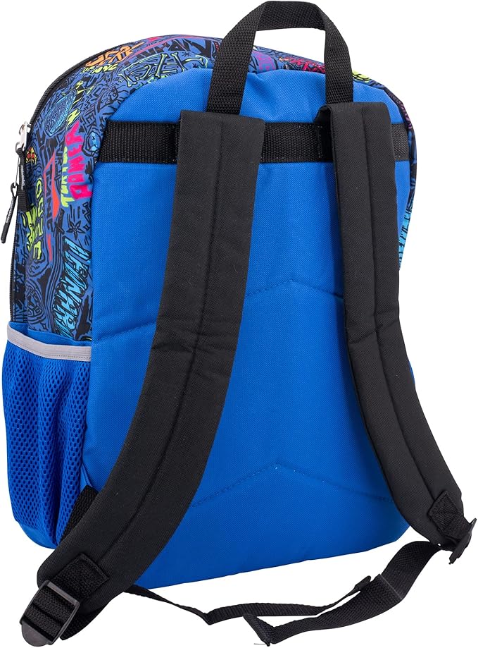 AI ACCESSORY INNOVATIONS Teenage Mutant Ninja Turtles 5 PC Backpack Set, Raphael, Leonardo, Donatello, & Michelangelo 16” School Bag, TMNT Bookbag, Blue