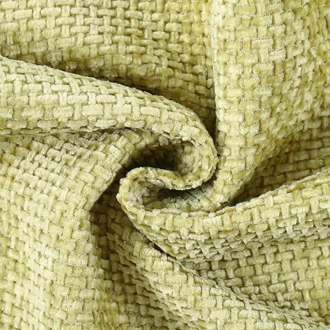 MADIZZ Decorative Chenille Velvet Throw Pillow Covers Set of 2 Soft Boho Textured Neutral Couch Throw Pillow for Bed Modern Farmhouse Home Decor for Sofa Livingroom Light Green 18x18 Inch