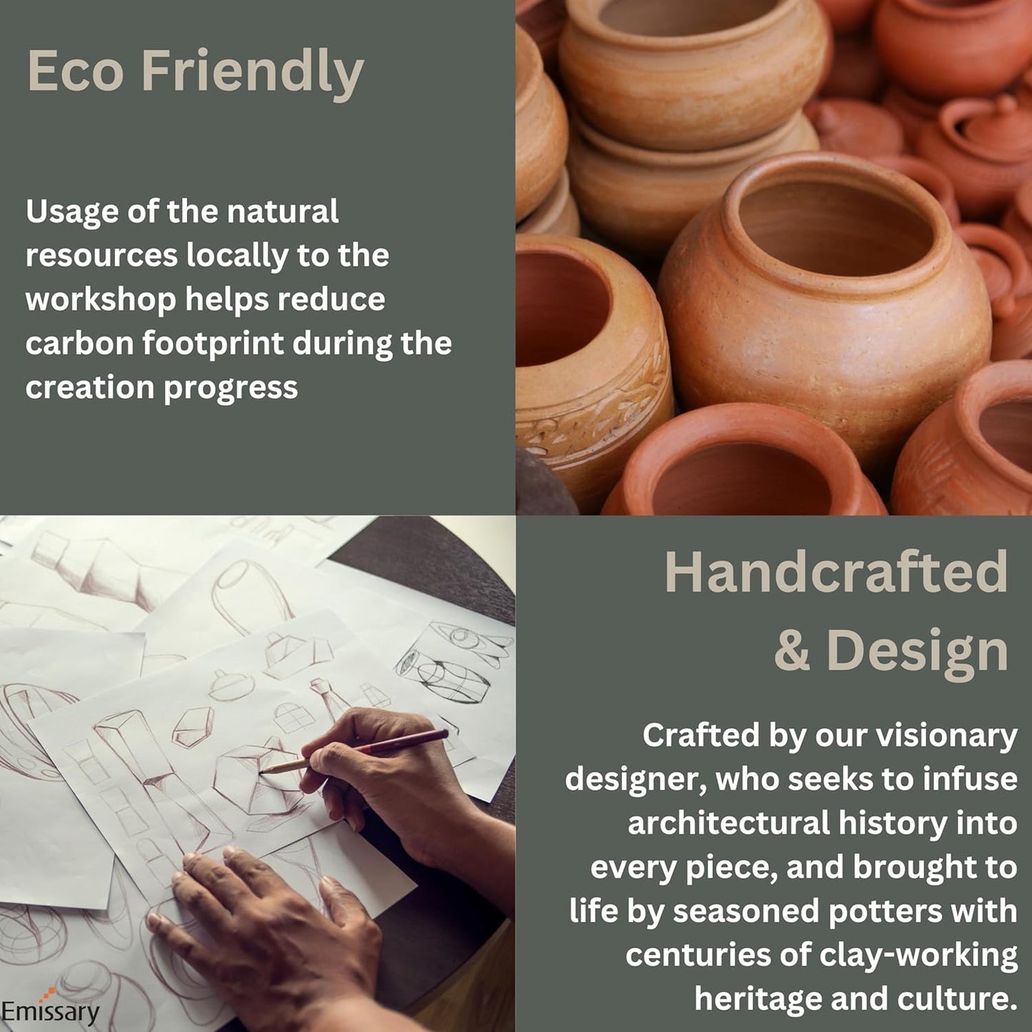 Emissary Bullet 18 in. Coastal Splash Ceramic Round Planter (18 in. L x 18 in. W x 21 in. H) with Drainage Hole