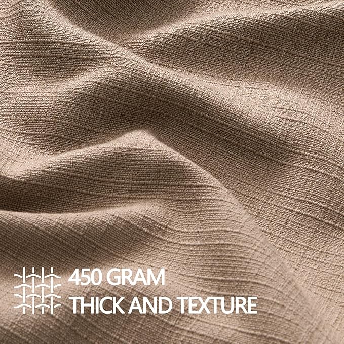 MIULEE Euro Sham Pillow Covers for Bed 26x26, 2 Pack Coco Brown Thick & Textured Decorative Throw Pillow Covers, Neutral Linen Cushion Cases, Modern Farmhouse Home Decor, No Filling