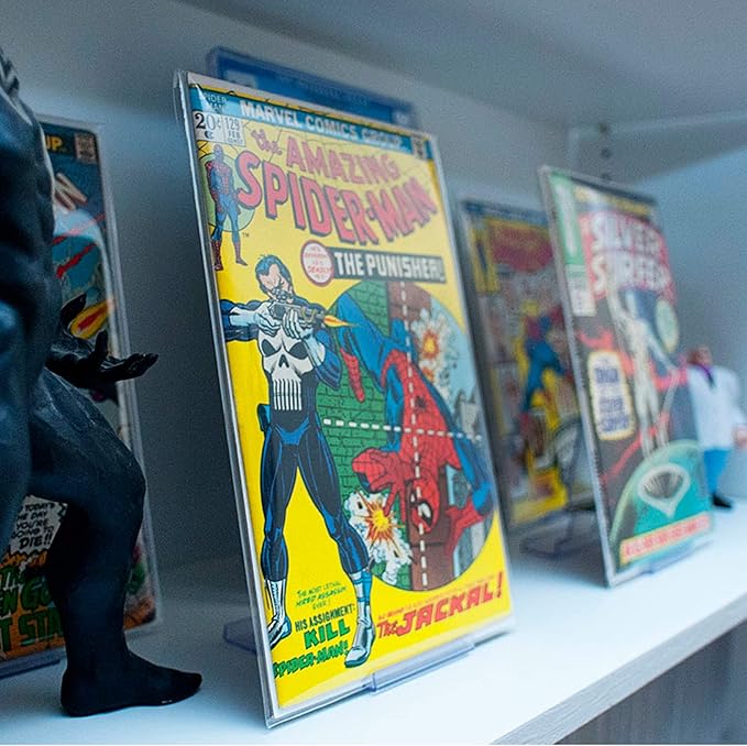CollectorMount Comic Mount 1 Pack, Comic Book Shelf Stand or Wall Mount Display, Invisible and Adjustable