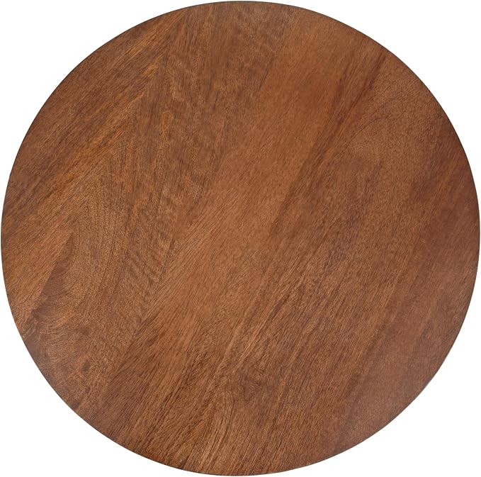 Kate and Laurel Ardentown Modern Round Wood Side Table, 16 x 16 x 24, Walnut Brown, Turned Leg Two-Tier End Table for Use as a Bedroom Nightstand or Living Room Plant Stand Table