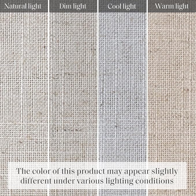 Madison Park Kyler Cordless Roman Shades - Single Panel, Lightweight Linen Blend Fabric, Natural Design, Easy Installation, Light Filtering Window Blind, Bedroom, Living Room Decor 29"W x 64"H Natural