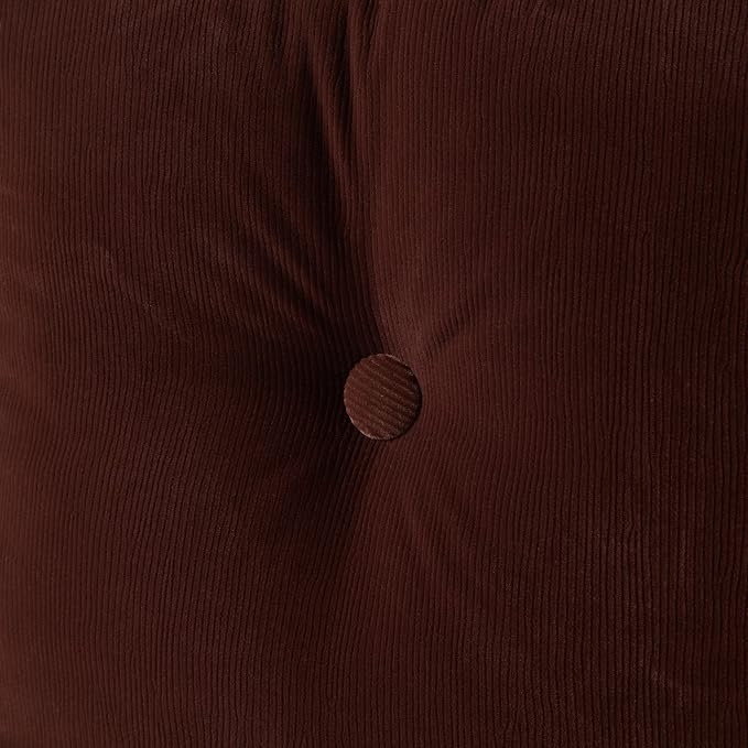 Greendale Home Fashions Omaha Corduroy 21" Square Floor Pillow with Carry Handle, Pecan