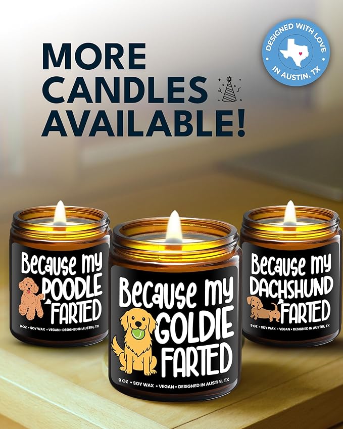 Funny Goldie Candle, Golden Retriever Gifts for Women and Men, Unique Funny Pet-Themed Gift Ideas, Best Present for Pet Lovers, Perfect Present for Dog Mom and Dog Dad, Birthday, Christmas, Gift-Ready