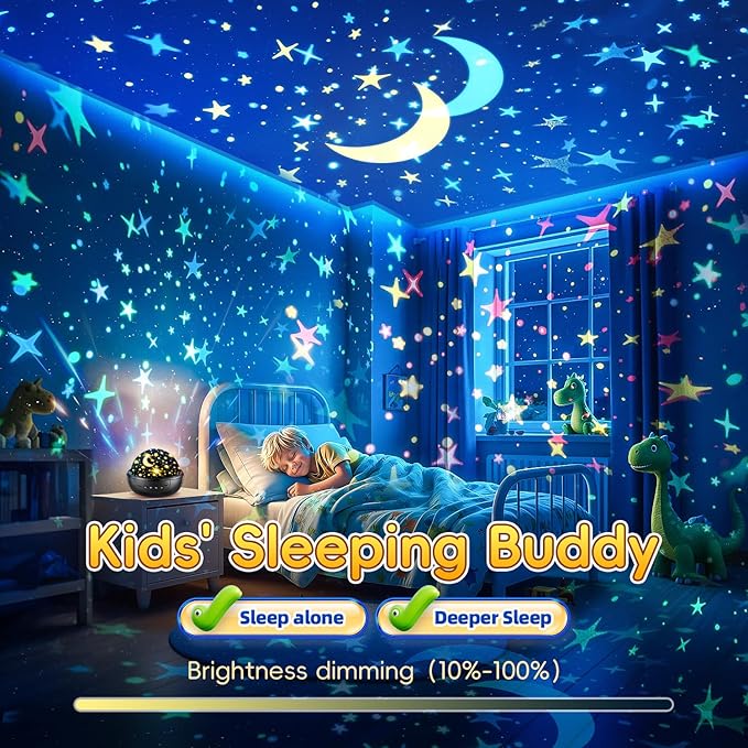 PIKOY Dinosaur Toys for Kids 3-8 | 3D Films & 31 Colors & & 360° Rotate & Timer | Dinosaur Night Light Projector Toys for 2-10 Year Old Boys Room Decor Gift for Boys Jurassic World Jurassic Park Toys