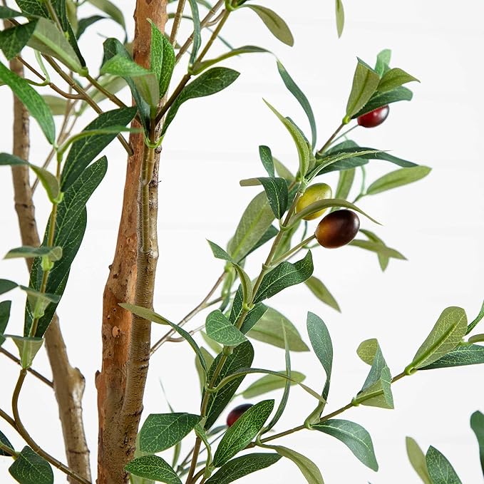 Artificial Potted Olive Tree - 6' - Green