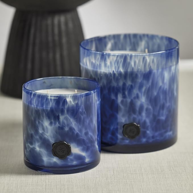 Zodax Apothecary Guild Scented Opal Glass Jar Candle - 128 oz/5-Wick - Sea Salt & Coastal Mist