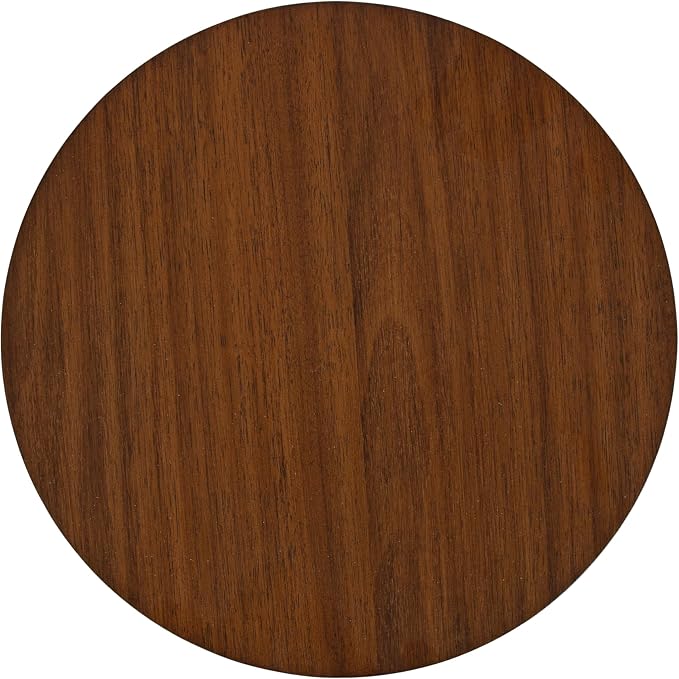 Kate and Laurel Foxford Modern Tiered Round Drink Table, 12 x 12 x 30, Walnut Brown, Transitional Two-Tier Circle Plant Stand for Use as Living Room Pedestal Table or Small Bedroom Nightstand