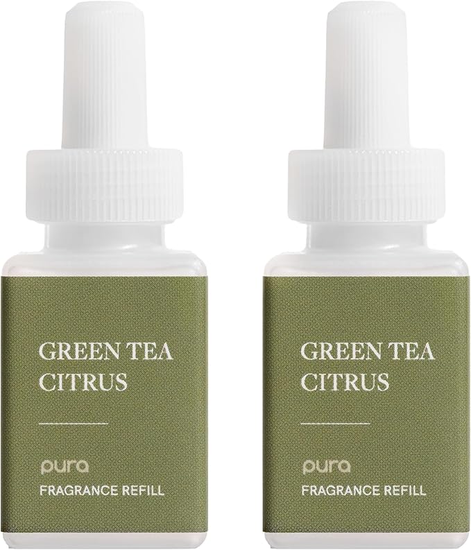 Pura Smart Home Scent Refill - Long-Lasting Premium Fragrance per Refill - Clean Diffuser Fragrance for Home, Office & Apartment - 2 Pack, Green Tea Citrus
