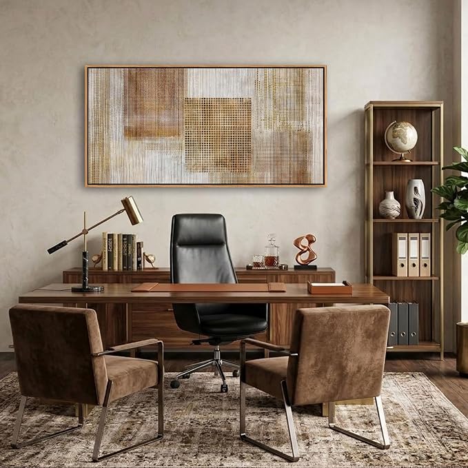 Large Beige Abstract Canvas Wall Art for Living Room - Modern Neutral Minimalist Framed Artwork, Warm Creamy Textured Wall Paintings for Bedroom Decor, Sophisticated Gallery Pictures 20×40In