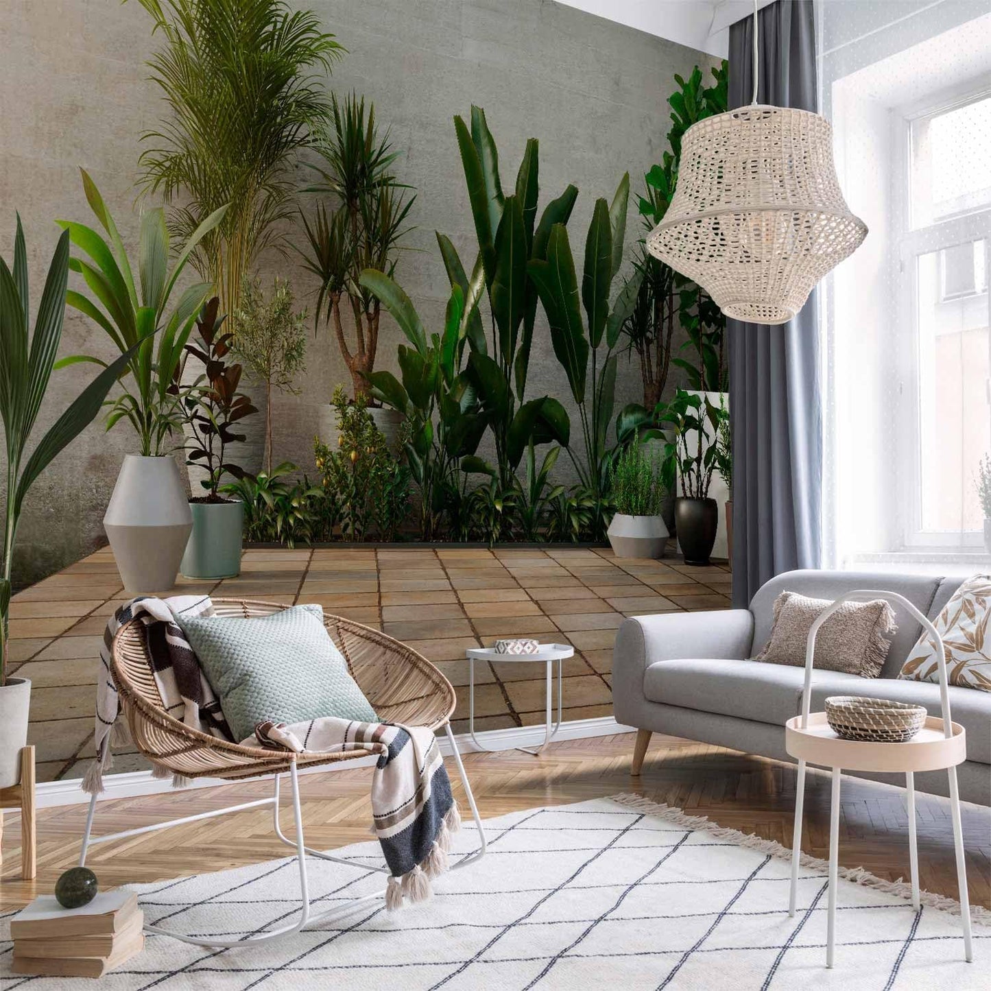 artgeist Wall Mural Nature 173x124 in - Peel and Stick Self-Adhesive Wallpaper Removable Large Sticker Foil Wall Decor Print Picture Image Design Botanics Plants 3D Effect b-B-0600-a-a