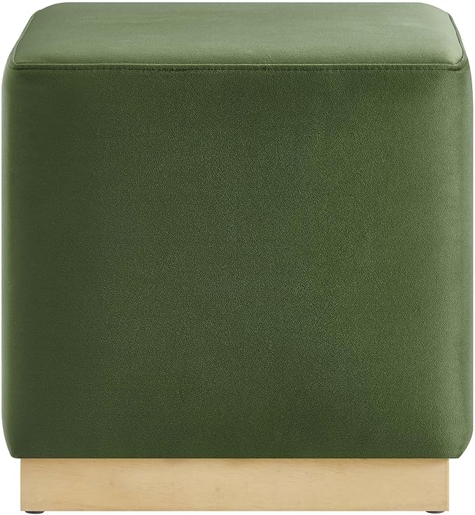 Modway 17" Square Performance Velvet Upholstered Upholstered Ottoman