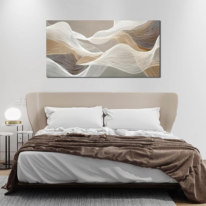 AOZEMI Abstract Wall Art Grey Wall Decor White Pictures Art Print Modern Canvas Artwork for Bedroom Bathroom Living Room Office 29"x 59"