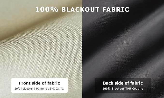 LazBlinds 100% Blackout Roller Shades, No Tools No Drill Cordless Blinds for Windows, Thermal Insulated UV Protection Privacy Window Shades for Bedroom (36''W x 72''H, Cream)