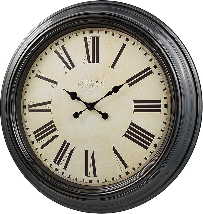 La Crosse Clock 404-2658 23-Inch Maxwell Quartz Wall Clock