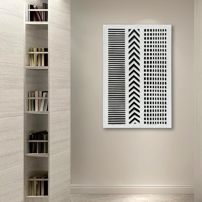 NANKAI Art Hand-Painted Black and White Texture Art, Modern Abstract Decorative Oil Painting Minimalist Home Corridor Wall Decoration Art 45x30 inches