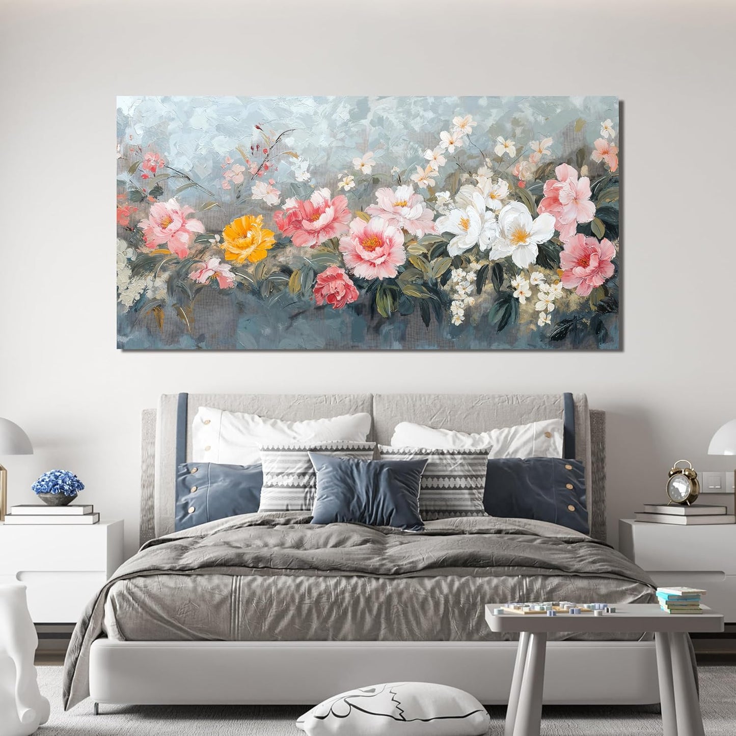 Canvas Wall Art Decor Colorful Flower Wall Art Decor Botanical Decor Wall Paintings Modern Wall Art For Living Room Artwork For Walls canvas prints For Bedroom Office Wall Hanging Decor 20" X 40"