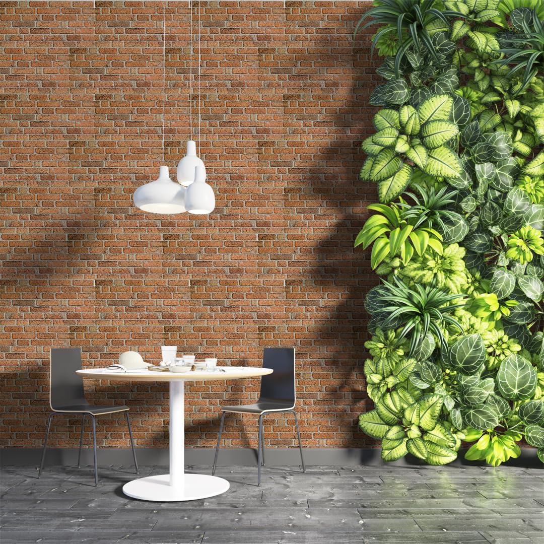 IZODEKOR 3D Wall Panels Brick Effect - Cladding, Stone Look, Styrofoam Facing for Living Room, Kitchen, Bathroom, Balcony, Bedroom, Back of Counter | The Telegraph Road (3 Piece Panel) | Covers 16sqft