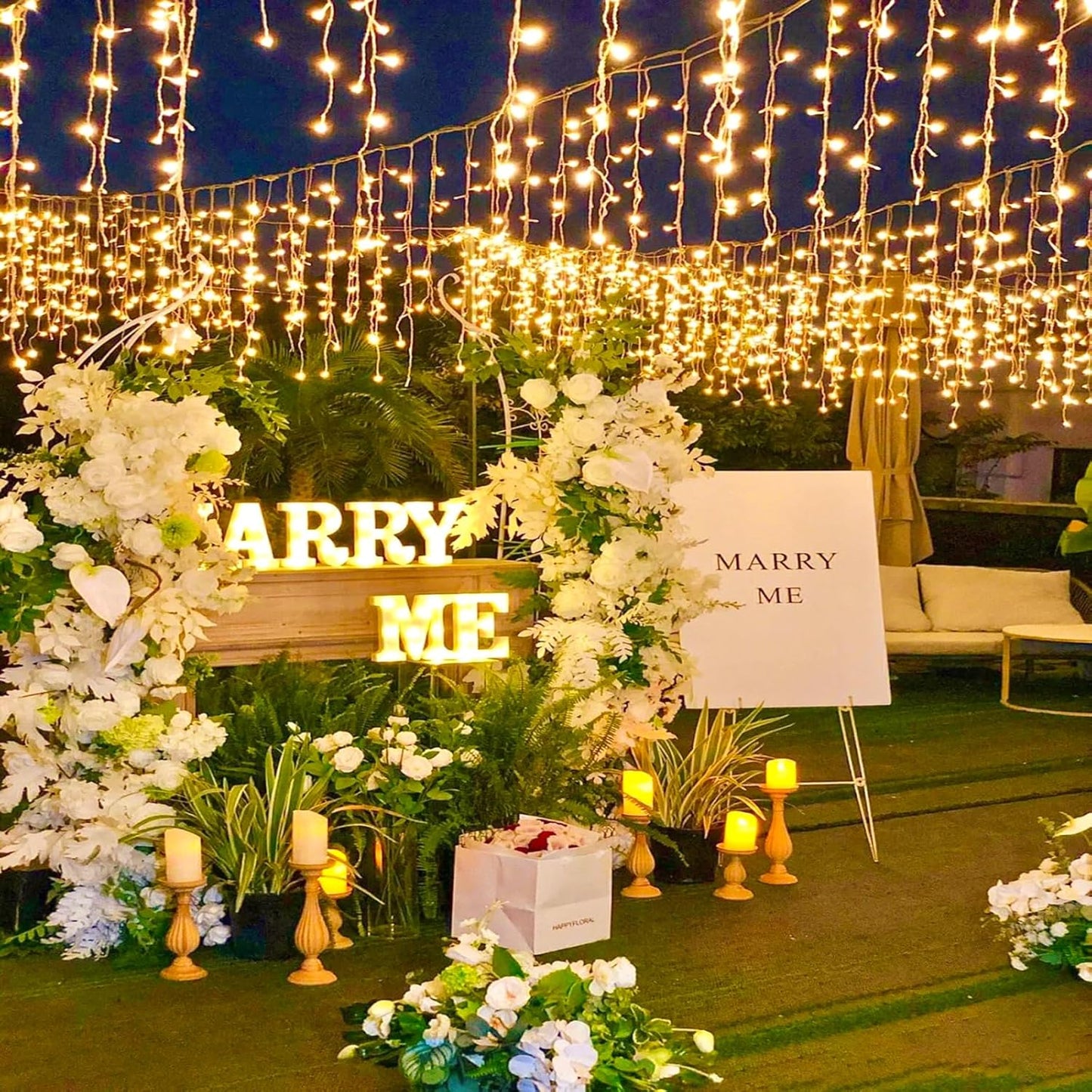 Icicle Christmas Lights, 98FT 1216 LED Icicle Lights for Outside with 228 Drops, 8 Modes Waterproof Twinkle String Lights for House Bedroom Wedding Holiday Decorations, Warm White