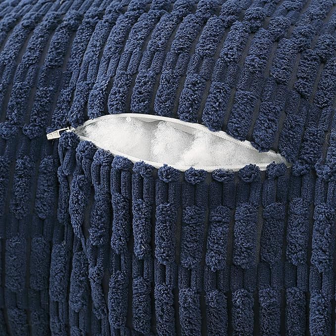 Large Reading Pillow for Sitting Up with Arms,Blue Corduroy | Back Pillow for Adults Backrest,19" Sitting Pillow Supports Reading,Gaming & Relaxing in Bed,Couch,Floor Corners