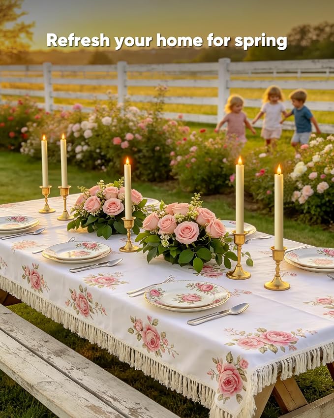 Homemory 24 Pcs Waxy Flameless Taper Candles with Remote, Flickering Battery Operated Taper Candles, Led Flameless Candlesticks Classic Tall Candle for Home, Wedding, Party, Ivory, 9.6 inches