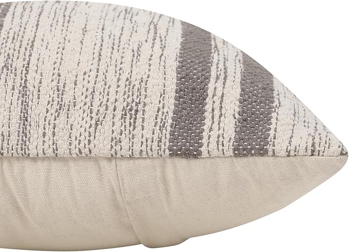 REDEARTH · Tufted Throw Pillow Cushion Covers - Boho Textured Woven Decorative Cases Set for Couch - Sofa - Bed - Farmhouse - Chair - Patio - Outdoor - car - 100% Cotton (18x18 ; Taupe) Pack of 2