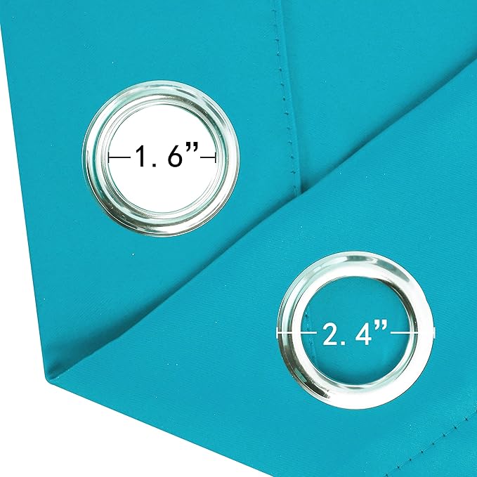 LEMOMO Teal Blackout Curtains/42 x 84 Inch/Set of 2 Panels Thermal Room Darkening Living Room Curtains