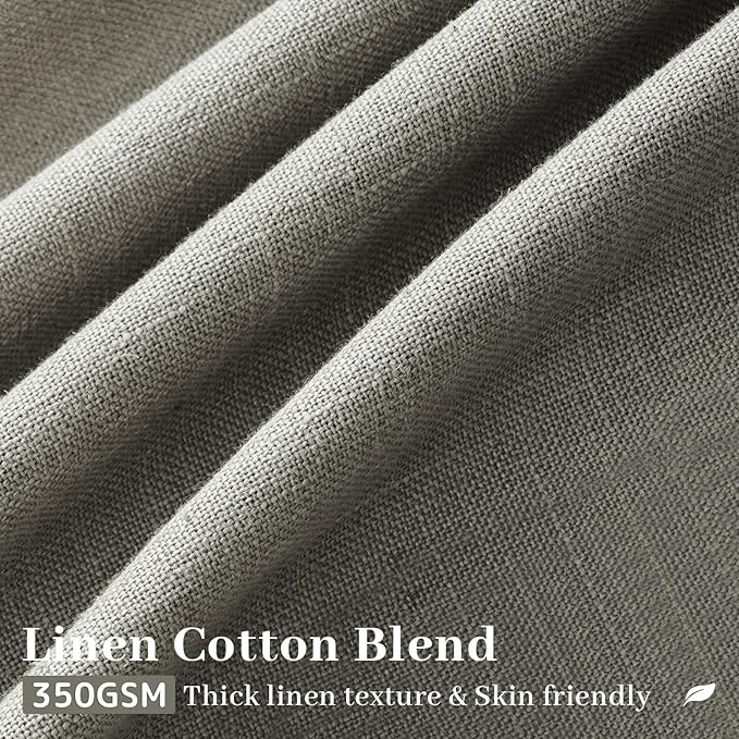 102 Inch Long Curtains Pinch Pleated Curtains for Living Room Sliding Door 2 Panels Rustic Grey Thick Linen Textured Memory Trained Light Filtering Pinch Pleat Curtain Drapes Gray Semi Sheer Bedroom