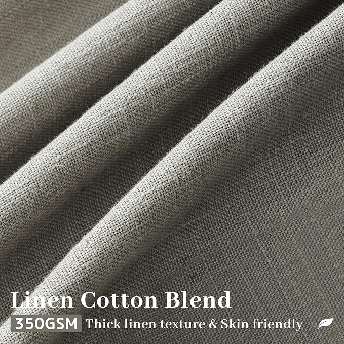 108 Inch Long Curtains Pinch Pleated Curtains for Living Room 2 Panels Extra Long Rustic Grey Thick Linen Textured Light Filtering Semi Sheer Pinch Pleat Window Curtain Drapes for Bedroom Dining Room
