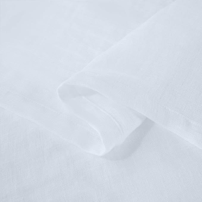 Chezmoi Collection Brussels Belgian Flax Linen Throw Blanket, 50" x 70" - Pre-Washed Super Soft Lightweight Breathable Summer Blanket White Color for Living Room Couch & Bed