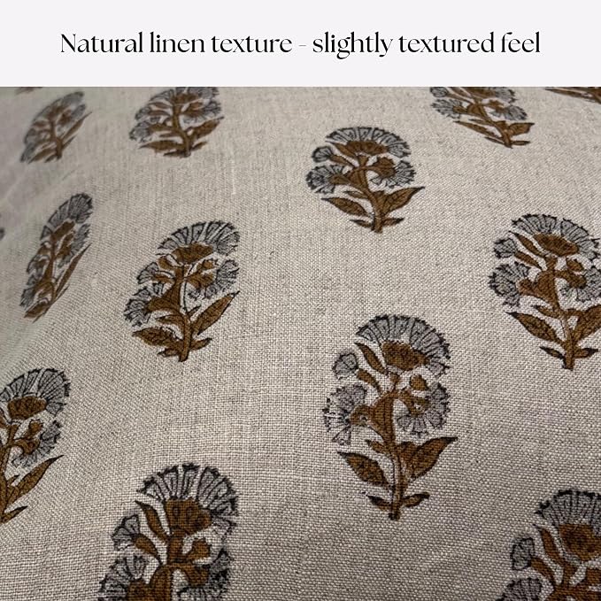 Linen Throw Pillow Covers 20x20 inch sage Gray Amber Decorative Pillow Covers for Living Room, Bedroom