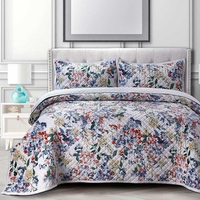 Pariza Printed Velvet Quilt Set Queen