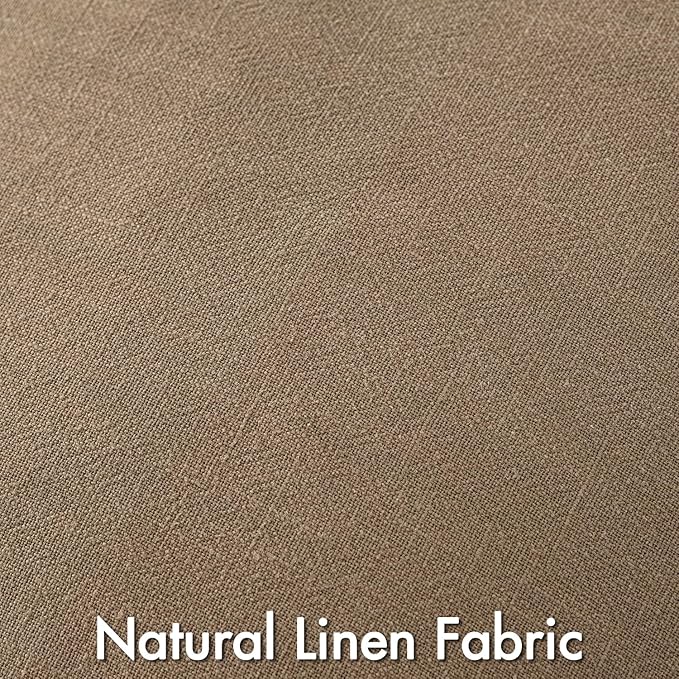MIULEE Khaki Linen Pillow Covers Pack of 4 Decorative Natural Solid Throw Pillow Covers Soft Accent Boho Farmhouse Couch Pillowcases Modern Spring Home Decors for Living Room Bed Sofa 24x24 Inch