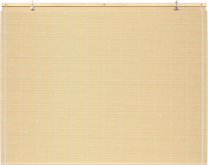 Red Lantern Matchstick Cordless Window Shade - Natural, 36" Wide