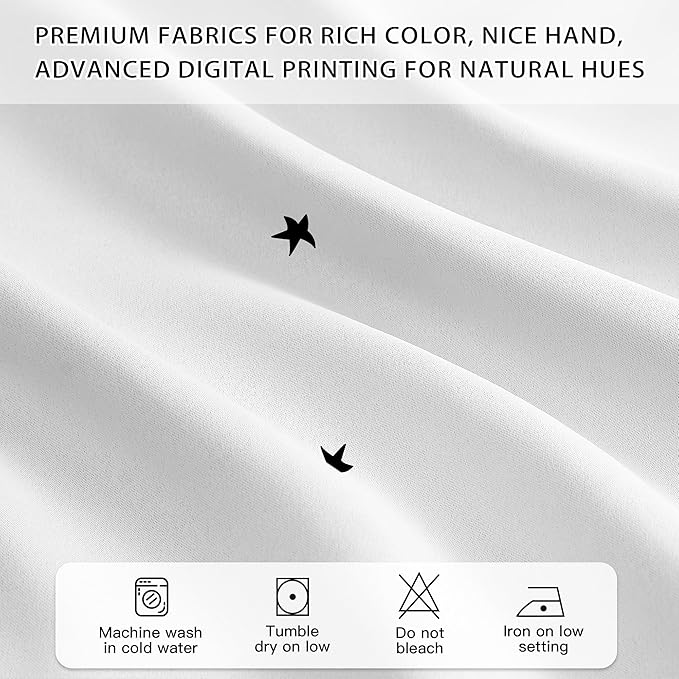 XiDi White Curtains for Girls Bedroom 84 Inches Long Blackout Nursery Curtains Double Layer with Sheer Overlay for Kids Toddler Princess Room Grommet Privacy Room Darkening Window Drapes 52x84 Inches