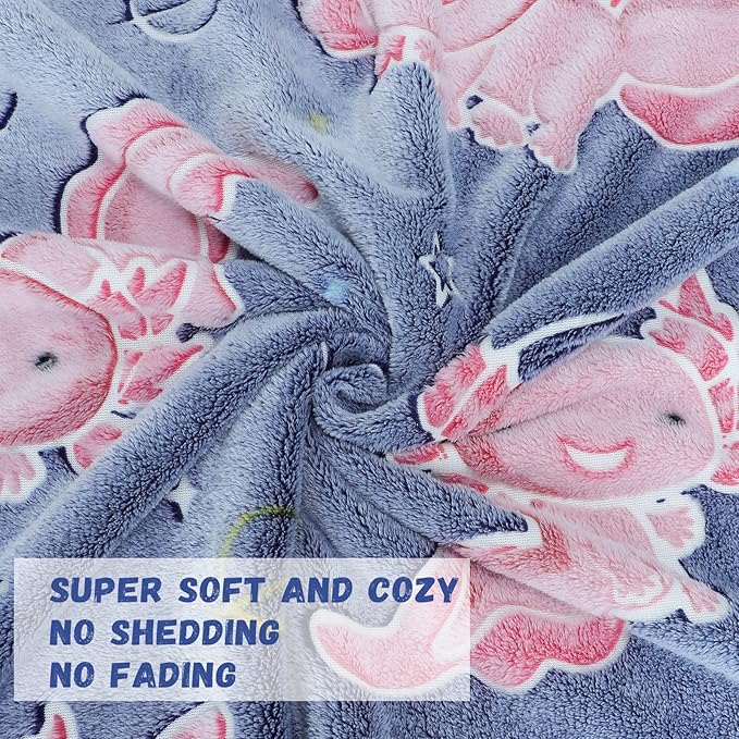 Toddler Blankets for Girls, Soft Cozy Small Fleece Blanket for Kids Room Decor, Axolotl Toys for Kids, Birthday Gifts for Girls Ages 2-10, 40x50 Inches