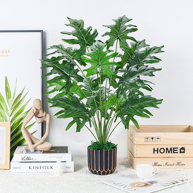 Der Rose Fake Plants Tall Green Artificial Tropical Faux Plants Indoor for Living Room Home House Decor