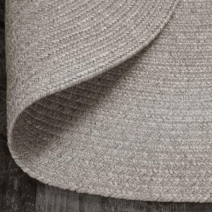 Superior Indoor Outdoor Area Rug, Handwoven Reversible Braided Home Decor for Living Room, Kitchen, Entryway, Patio, Front Porch, Deck, Modern, Boho, Farmhouse Style, 6' x 9', Canvas