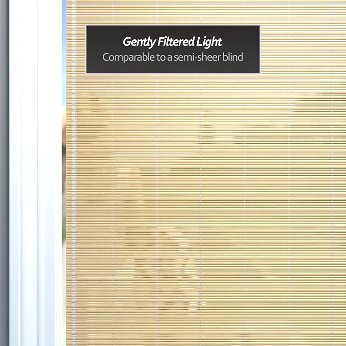 Red Lantern Bamboo Cordless Window Shade - Natural, 48" Wide