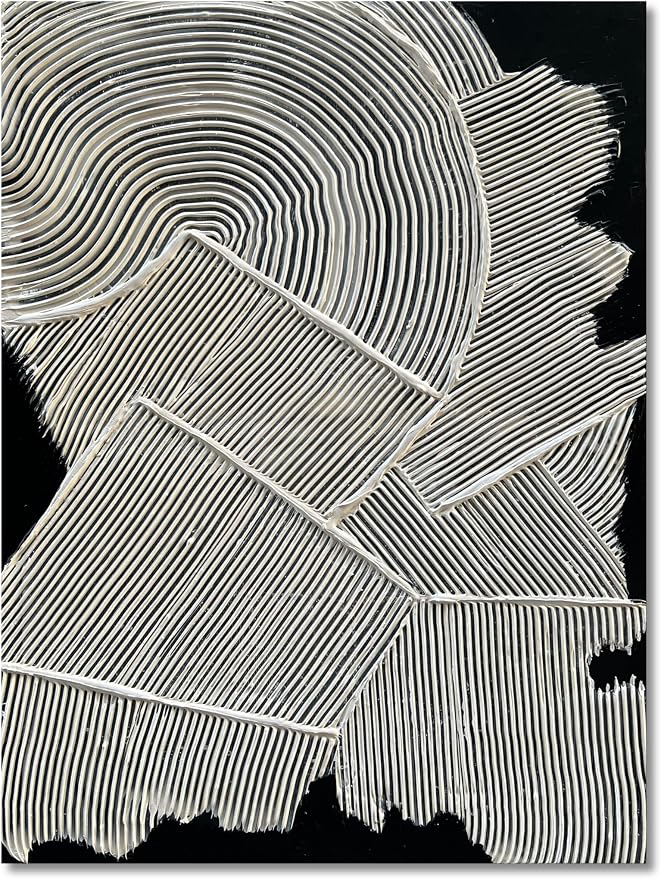 NANKAI Art Hand-Painted White Texture Abstract Art Oil Painting 40x28 inch Office Corridor Abstract Wall Decoration