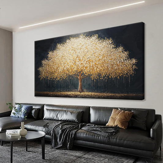 Tsomzxng Abstract Wall Art Gold Tree Of Life Artwork Canvas Art Wall Decor Painting Prints Gold Tree Large Abstract Wall Decor Picture For Living Room Bedroom Home Office Artwork 29"X 58"